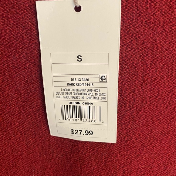 NWT. A New Day - red open front cardigan. Size S. - Picture 4 of 5